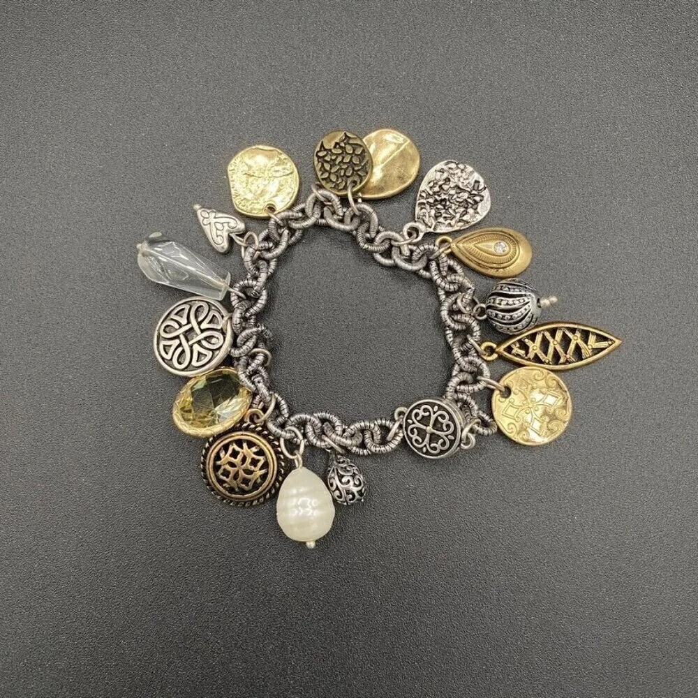 Chicos Charm Bracelet in Silver and Gold Tone